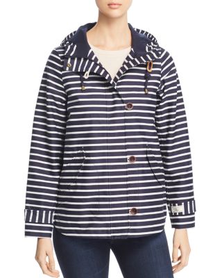 Joules Coast Print Striped Raincoat 
