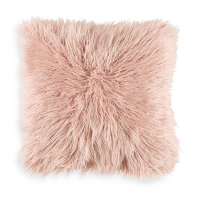 faux fur throw pillow